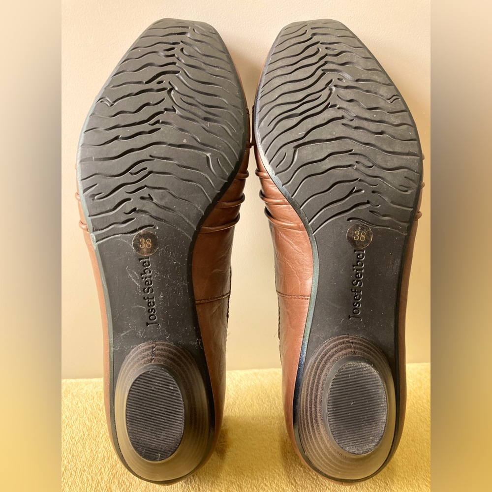 Josef Seibel leather comfort slip on booties Brown 38 7.5 - Picture 7 of 8